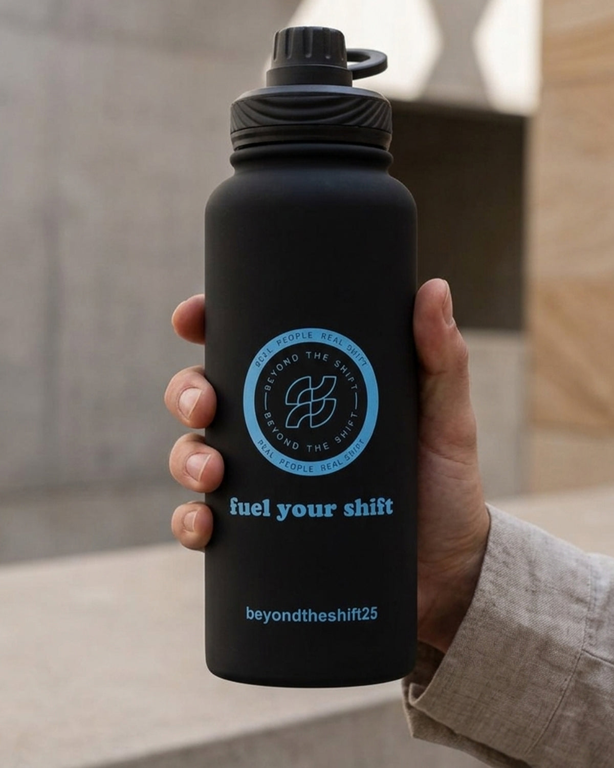 Beyond The Shift 1L (32 Oz) Stainless Steel Water Bottle