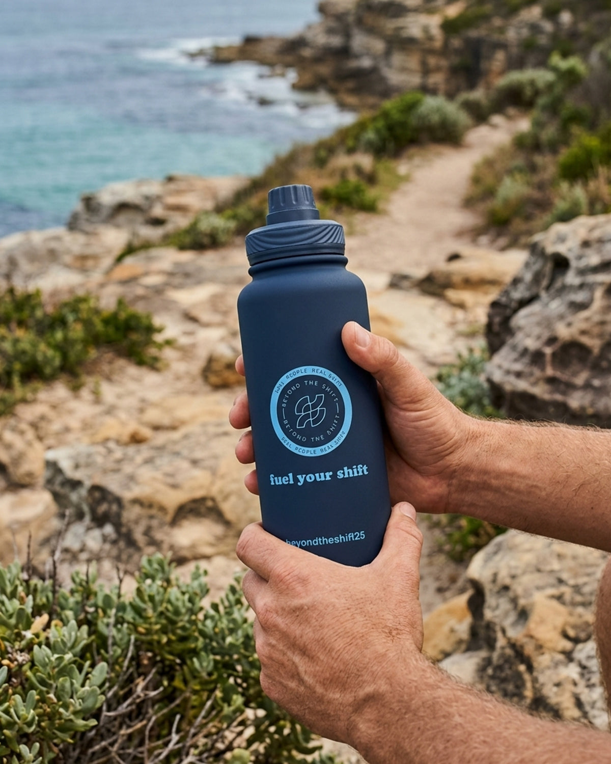 Beyond The Shift 1L (32 Oz) Stainless Steel Water Bottle