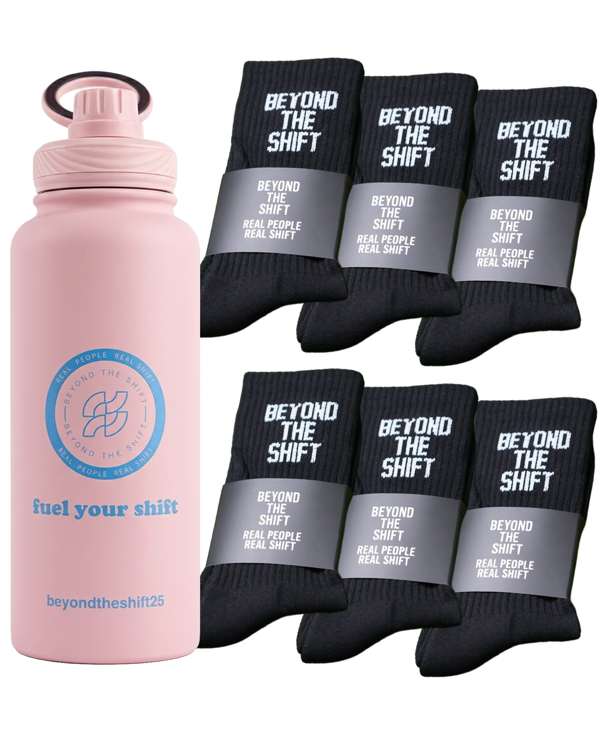 The Full Squad Bundle - 6 Socks + Bottle