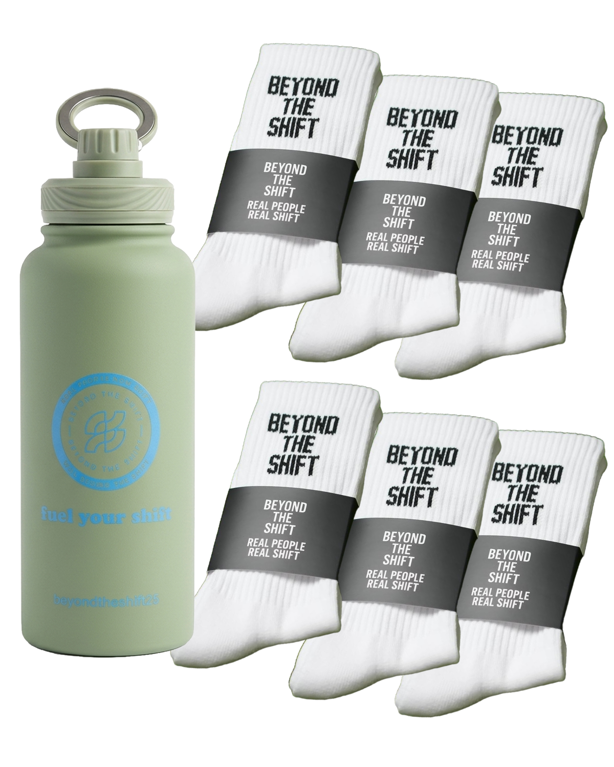 The Full Squad Bundle - 6 Socks + Bottle
