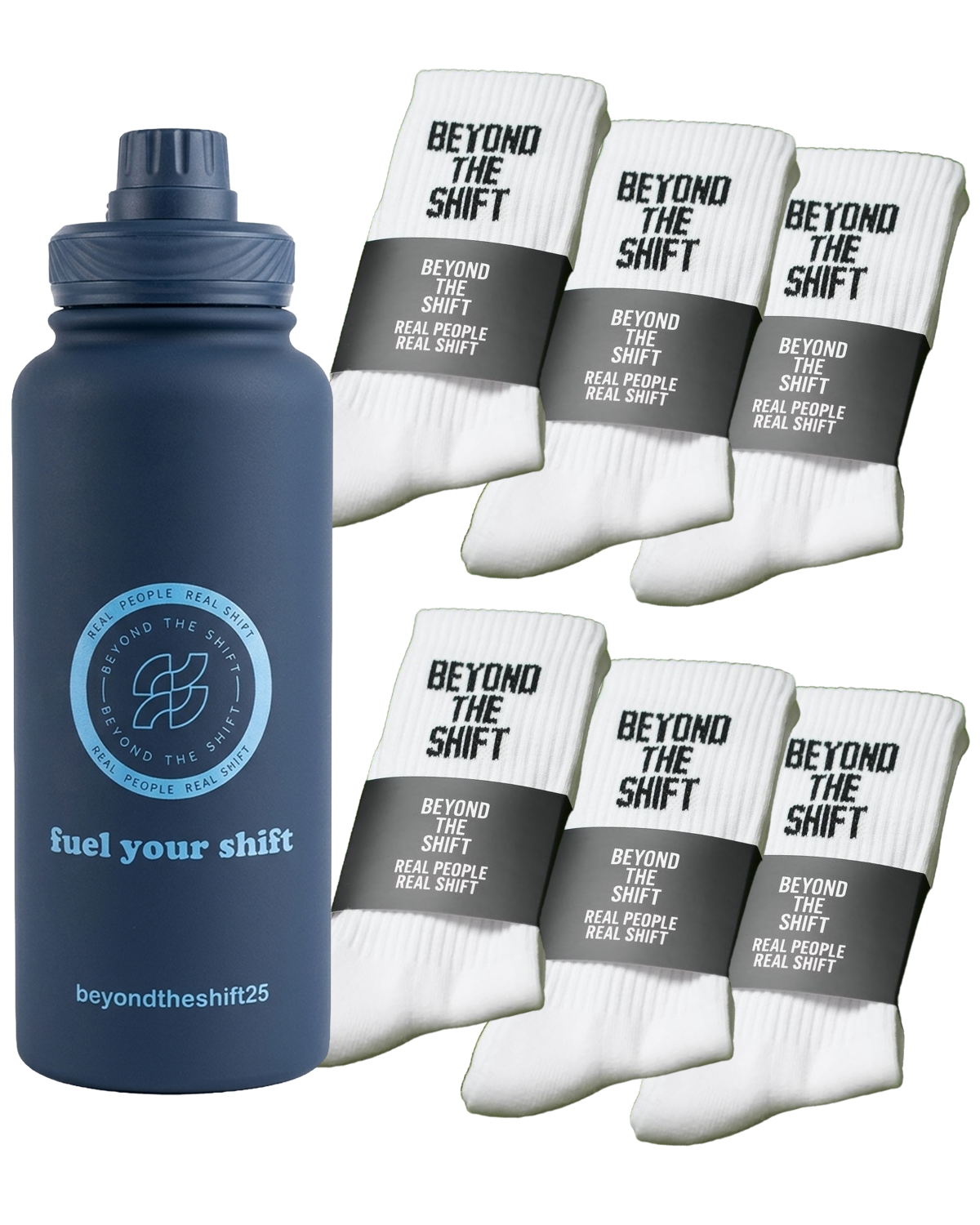 The Full Squad Bundle - 6 Socks + Bottle