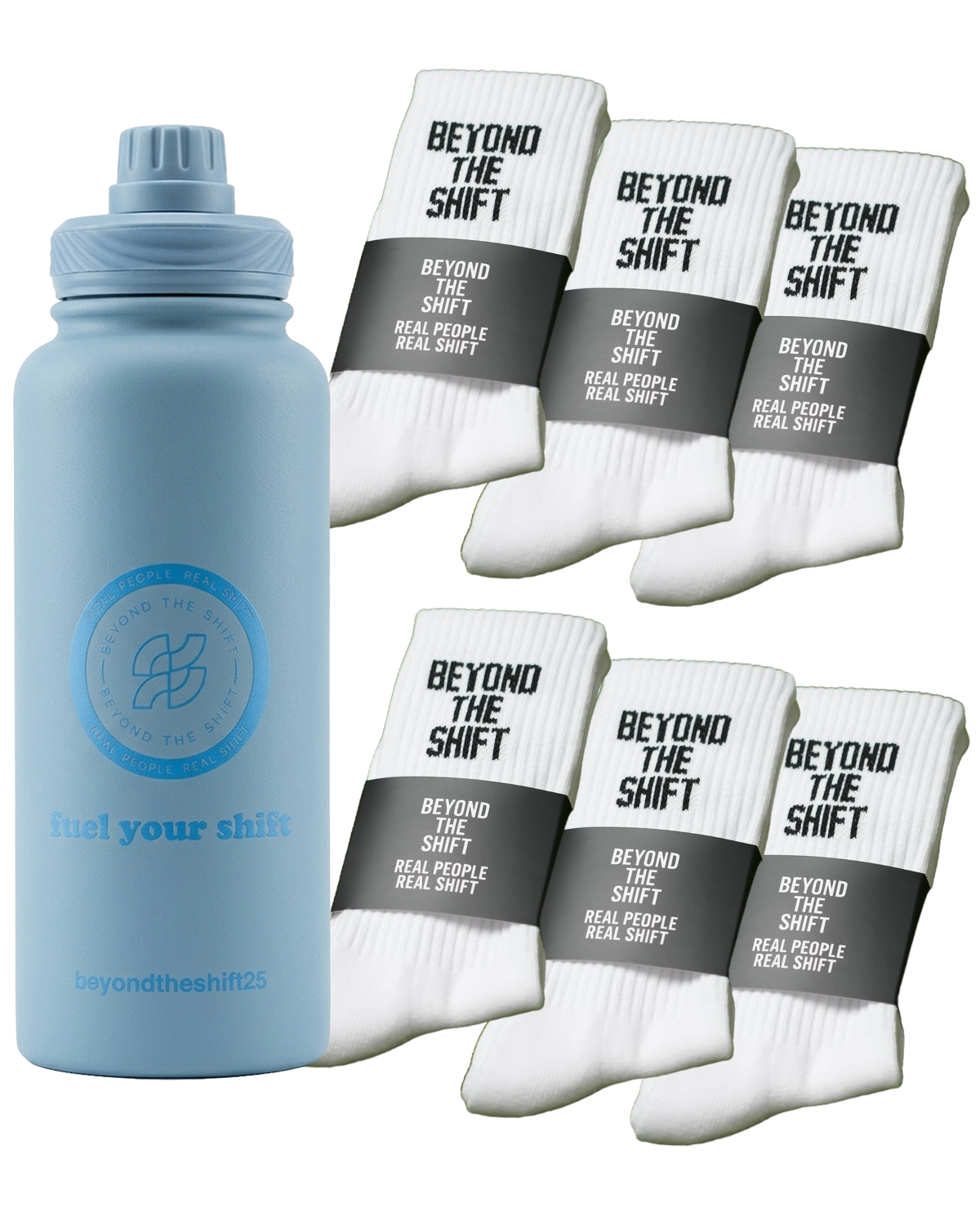 The Full Squad Bundle - 6 Socks + Bottle